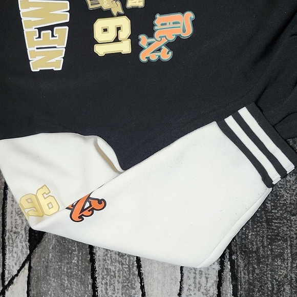 RUE21 NEW YORK 1996 ATHLETIC SNAP-BUTTON FLEECE UNISEX VARSITY JACKET - Picture 13 of 16